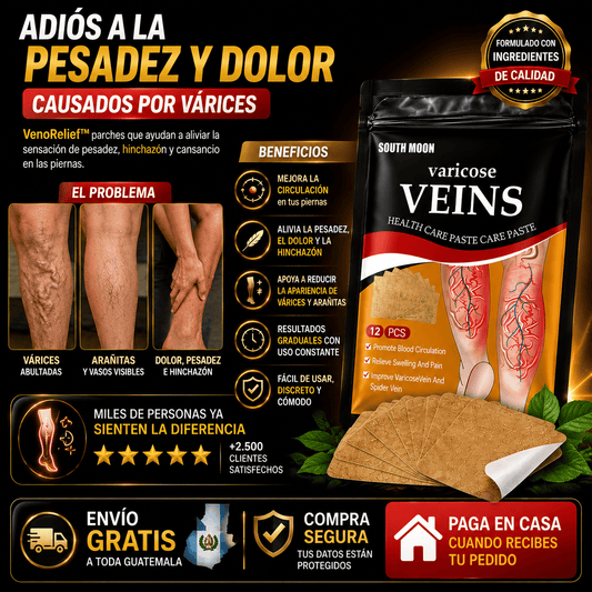 VenoRelief™ | Alivio para Piernas Pesadas y Cansadas Desde los Primeros Minutos de Uso