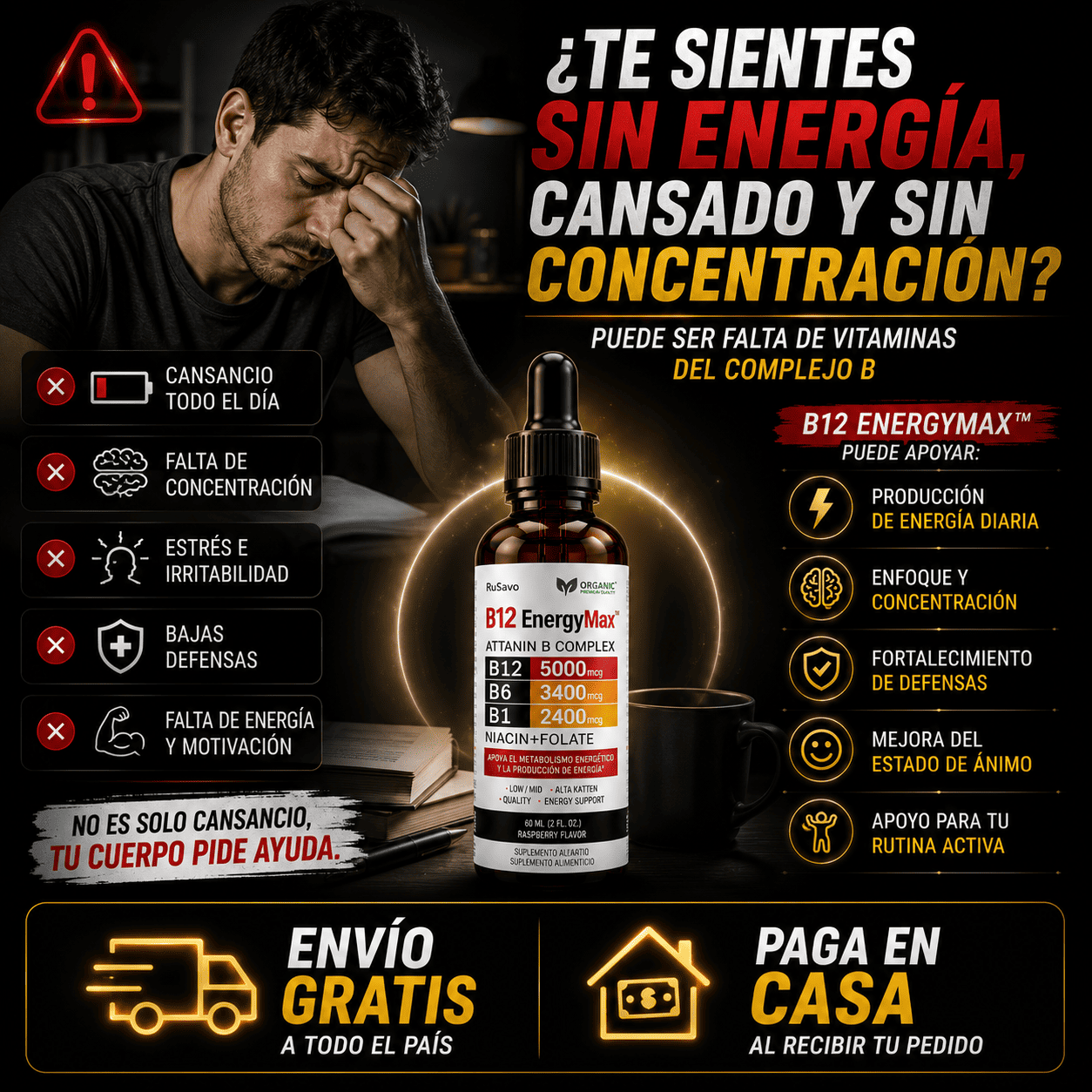 B12 EnergyMax™ – Recupera tu Energía y Combate la Deficiencia de Vitamina B12 en Semanas