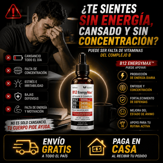 B12 EnergyMax™ – Recupera tu Energía y Combate la Deficiencia de Vitamina B12 en Semanas